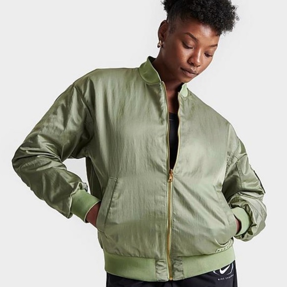 Nike Jackets & Blazers - Nike Reversible Bomber Jacket Olive Green NWT
